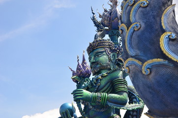 Wall Mural - Wat rong suea ten Changrai Thailand