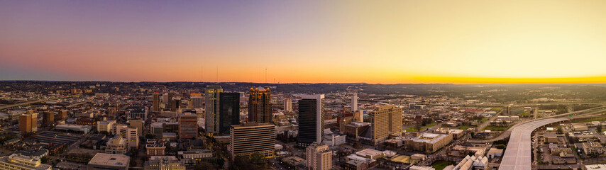 Sunset panorama Birmingham Alabama USA