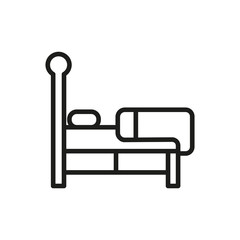 Sticker - Simple bed line icon.