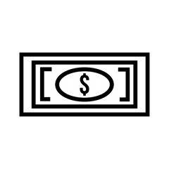 Canvas Print - bill money dollar isolated icon