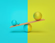 © FOTOSPLASH - Conceptual design of balancing balls. minimal abstract background. 3d rendering