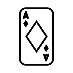 Canvas Print - casino poker card with diamond