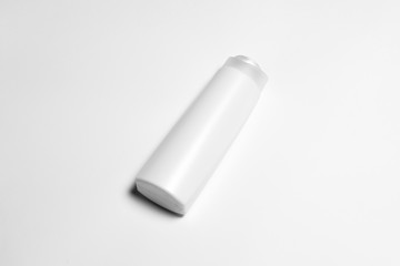 Wall Mural - White Plastic Shampoo Bottle With Flip-Top Lid. Mock Up Template For Your Design.High resolution photo.Top view