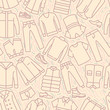 Mens clothes collection icons pattern. Male casual clothing seamless background. Seamless pattern vector illustration