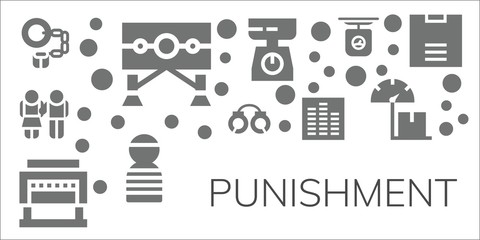 Wall Mural - punishment icon set