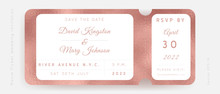 Movie Wedding Ticket Vector