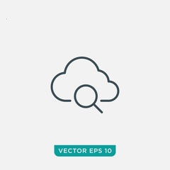 Wall Mural - Cloud Computing Icon Design, Vector EPS10