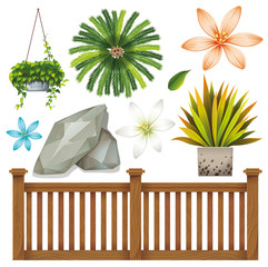 Sticker - Set of isolated objects theme gardening