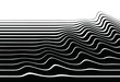 © Larysa - Stylish black and white vector background of wavy lines for banners, websites, posters, business cards, stickers, covers, prints on clothes.