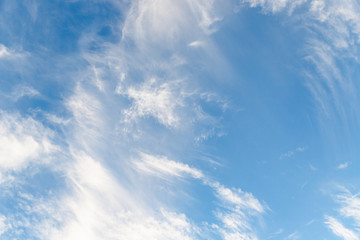 Wall Mural - Beautiful blue sky with cirrocumulus white clouds