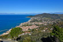 View Of The Town Of Castellabate, On The Coasta Of The Southern Italy Sea