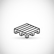 Pallet thin line style vector icon