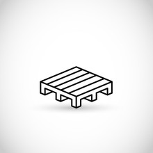 Pallet Thin Line Style Vector Icon