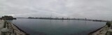 Fototapeta Londyn - Panoramic photo of the port of La Coruna