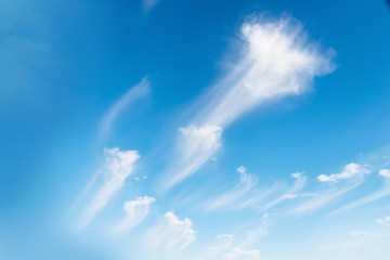 Wall Mural - Beautiful white clouds on a blue sky background. Clouds Like a brush strokes