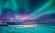 Northern lights (Aurora borealis) in the sky over Tromso, Norway 