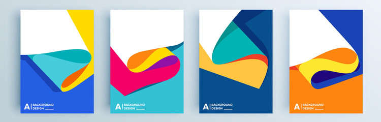 modern abstract covers set, minimal covers design. colorful geometric background, vector illustratio