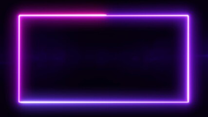 Wall Mural - colorful light laser moving frame tv screen in 4k, looped animation