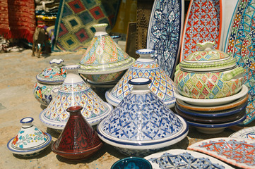 Wall Mural - Traditional ceramics in the medina of Tunis