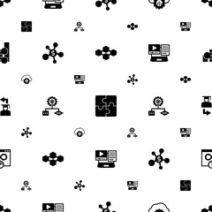 Wall Mural - connection icons pattern seamless. Included editable filled blockchain, Puzzle, cloud computing, Business networking, Algorithm, Systems Integration icons. connection icons for web and mobile.