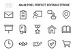 © RUVYM - A set of icons on the theme of education and business trends, contains such icons as a book, presentation, medal, purchase, house, award. 48x48 Pixel Perfect. Editable stroke