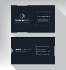 Business card in modern style black gray white