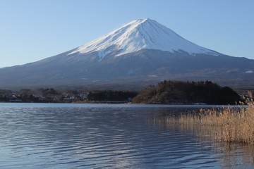 Sticker - 河口湖からの富士山