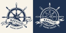 Vintage Marine Cruise Monochrome Emblem