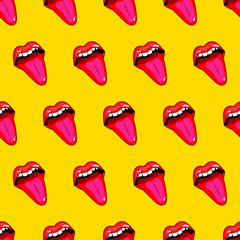 Wall Mural - Seamless pattern with tongues