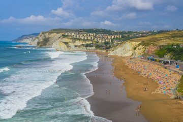 Wall Mural - Incredible scenery of the beach of the Basque country. Northern spain