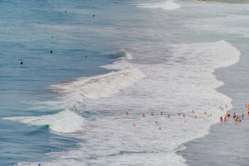 Wall Mural - Beautiful waves of the coast of the Basque country. Northern spain