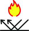 fireproof icon, line vector illustration