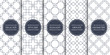 © ExpressVectors - Set of ornamental seamless geometric patterns - symmetric outline textures. White repeatable elegant backgrounds