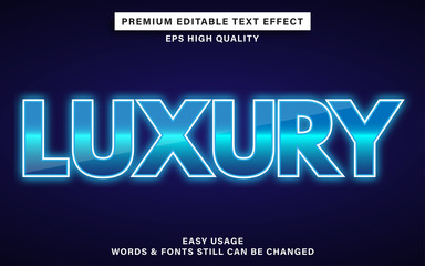 Blue luxury text effect