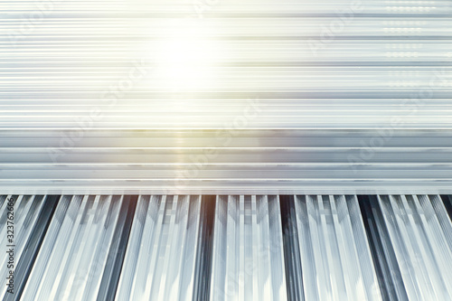 Fotografía Closeup of many aluminum radiators for cooling electrical equipment