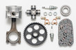 © Dmitriy - Car spare parts on gray background top view.