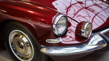 Detail Of Classic Car. Close-up Of Headlight.