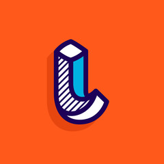 Wall Mural - letter i impossible shape flat logo.