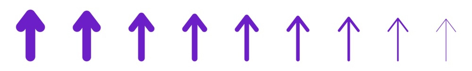 Poster - arrow icon purple | arrows | infographic illustration | direction symbol | pointer logo | up sign | 