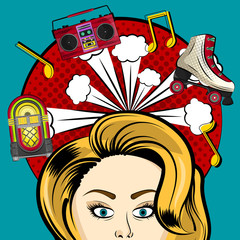 Sticker - Pop art illustration