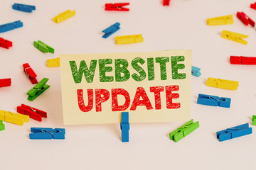 Wall Mural - word writing text website update. business photo showcasing keeping the webpage and content up to da