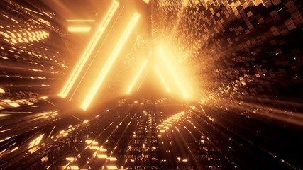 Cool triangular shaped futuristic sci-fi techno lights