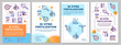In vitro fertilization brochure template. Reproductive technology. Flyer, booklet, leaflet print, cover design with linear icons. Vector layouts for magazines, annual reports, advertising posters