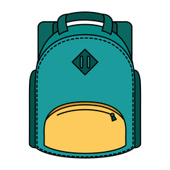 Poster - school bag equipment isolated icon