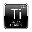 The periodic table element Titanium. Vector illustration