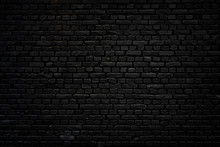Black Brick Wall As Background Or Wallpaper Or Texture