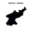 North korea map icon vector logo template