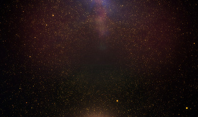 Wall Mural - abstract retro 1920 style vintage background of flickering gold tone particles and light flare