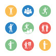 © Jeronimo Ramos - Isolated avatars block silhouette style icon set vector design