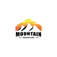 Wall Mural - mountain logo vector design emblem